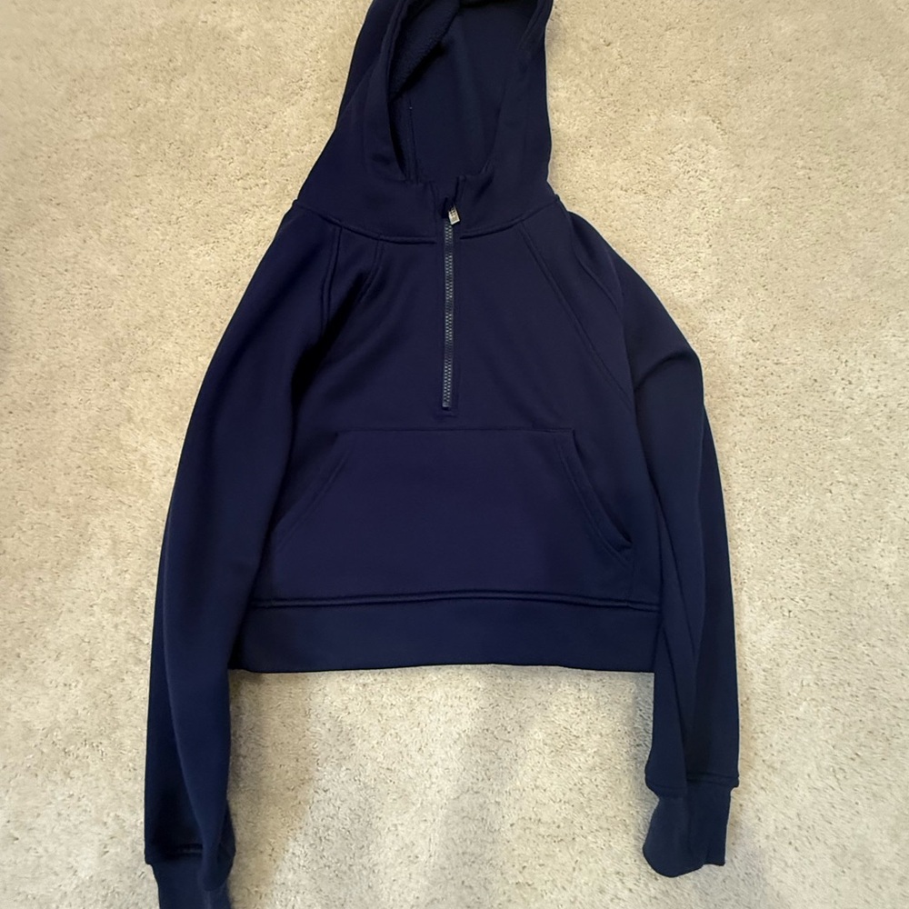 Navy Blue Hooded Sweatshirt